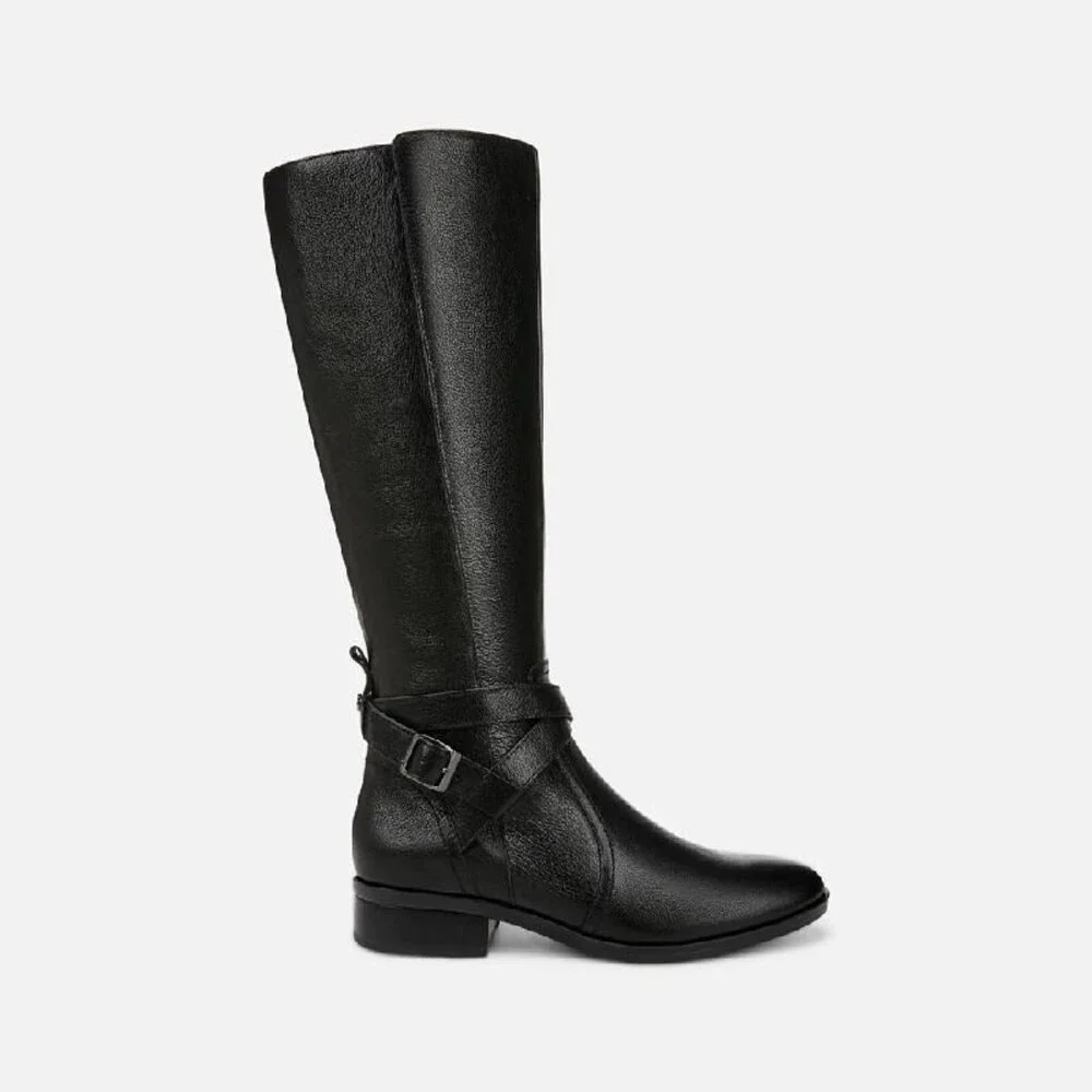 Naturalizer Rena 2 Boots 11W Black Leather Wide Calf Riding Style NIB msrp$325 - Picture 2 of 15